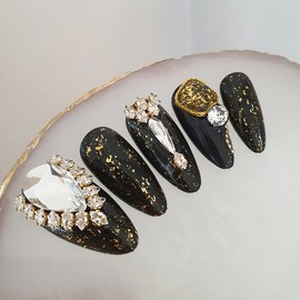 Black Swan Handmade Nail Tips - Natural / 블랙 스완 수제네일팁 - 내츄럴
