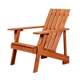 JONATHAN Y PAT1001A Irving Outdoor Patio Modern Acacia Wood Adirondack Chair for Garden, Lawn, Backyard, Pool, Deck, Beach, Firepit, Light Brown