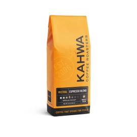 Kahwa Coffee Mistral Italian Style Medium Roast Espresso Blend, Whole Bean Coffee, 1 lb Bag