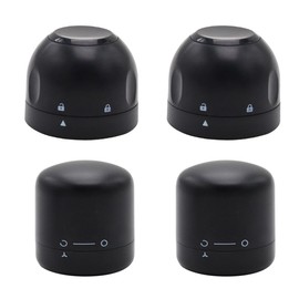 BE-TOOL Champagne Stopper & Red Wine stoppers, 4 Pack Reusable Wine Corks ABS & Silicone,Twist Top Wine Sealer, Compact Wine Stopper Leak Proof and Keeps Wine Fresh for Easy Storage, Black