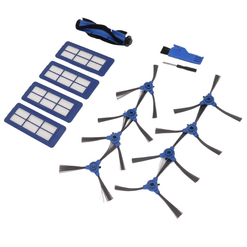 Sweeping Robot Main Side Brush Filter Screen Replacement Kit for