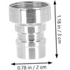 6 Piezas Adaptador de Grifo de Metal de Acero Inoxidable
