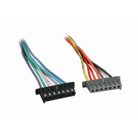 plugs harness adaptor wiring deck subwoofer Harness connector for oem genuine original radio to plug connect into Dodge/Chry