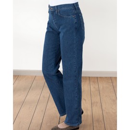 LEE Women's Relaxed Fit Straight Leg Jean, Premium Stone, 12