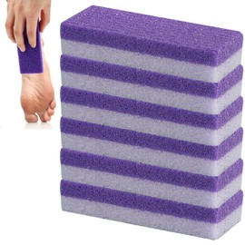 6 PCS Foot Pumice Stone for Feet Hard Skin Callus Remover and Scrubbe, Pumice Stone for Feet and Hands, Foot Scrubber for Dead Hard Skin Removal, Callus Remover & Pedicure Exfoliator Tool（Purple）