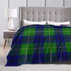 Clan Johnston Tartan Throw Blanket, Ultra Soft Flannel Blanket Warm