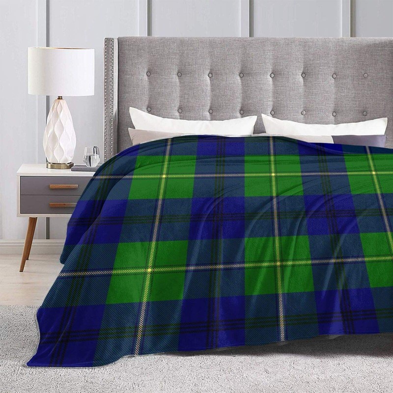 Clan Johnston Tartan Throw Blanket, Ultra Soft Flannel Blanket Warm