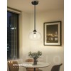 AUTELO Black Pendant Lights Kitchen Island, 1-Light Pendant Lights in