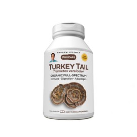 ANDREW LESSMAN Turkey Tail 360 Capsules - Organic Full Spectrum Turkey Tail Mushroom Extract. Supports a Healthy Gut Microbiome and Immune Function. Serves as a Powerful Adaptogen. No Additives.