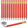 Adhere 25pcs Golf Pencils with earser Hexagon Wooden Pencils Graphite
