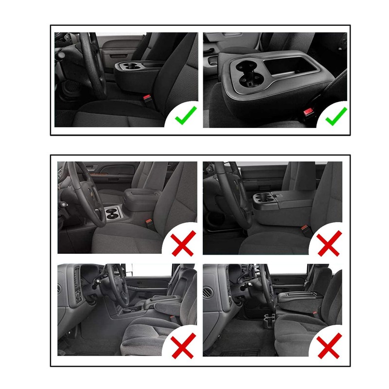 Priprilod Black Leather Center Console Jump Armrest Cover Fit for