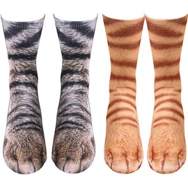Animal Cat Dog Paw Socks Funny Christmas Gift Stocking Stuffers for Men Women Teens