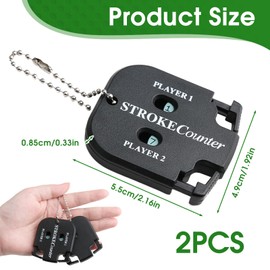 nllkii 2 Pcs Golf Score Indicator,Mini Square Golf Score Handheld Scorer tally counter,2 Player Stroke Counter Clicker with Keychain Portable Shot Outdoor Sport Clicker for Golf Game Scorekeeper