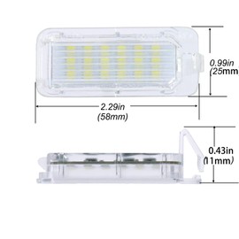 csslyzl LED License Plate Light Tag Lamp Assembly Compatible with Ford Explorer Fiesta Fusion Escape Expedition Lincoln MKZ, 6000K White-Pack of 2