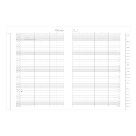 X17 -A7 Monthly Planner, Monthly Calendar Refill Pack, Classic 2025-2027, 1 Booklet of 3 Years, Includes Memo Card. Only Suitable for the X17 System. Made in Germany