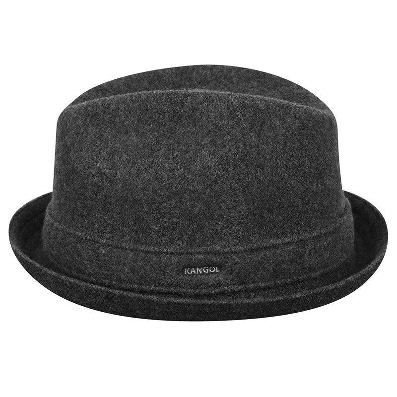 Kangol Wool Player Trilby Hat, Dark Flannel, Medium