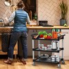 Utility Service Cart 3 Shelf with Wheel, Plastic Heavy Duty