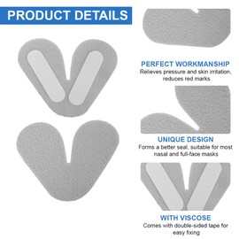 Nose Pads for CPAP Mask 8 Pack Nasal Pads Comfortable Avoiding Air Leaks Mask Liners Nose Guard Pad Reduce Pressure Indentation Sleeping