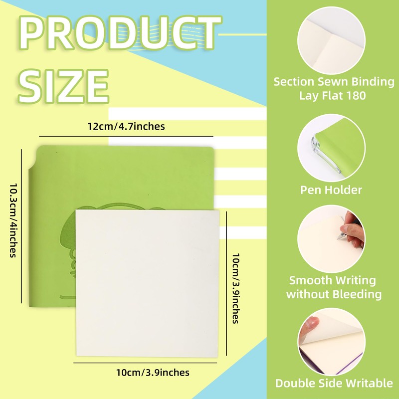 BOBO RABBIT 3 Pack Mini Blank Notebooks Pocket Size No
