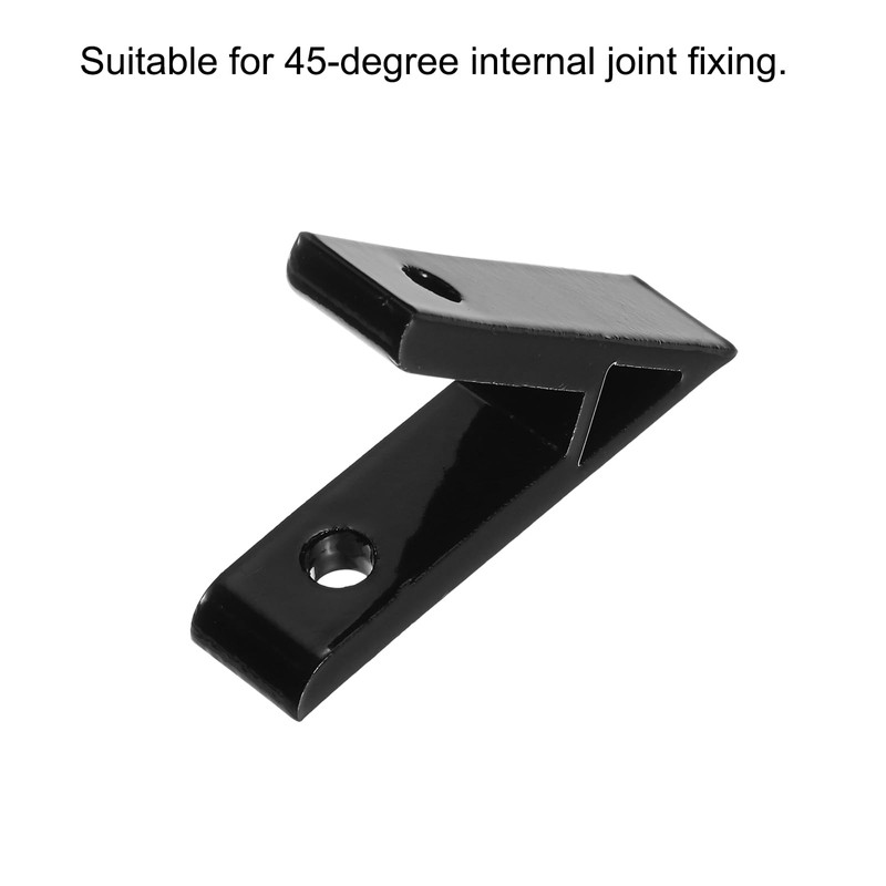 sourcing map 8Pcs 45 Degree Angle Aluminum Profile Corner Brackets,