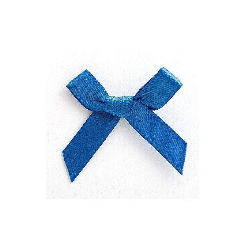 Trucraft 3cm 7mm Satin Ribbon Mini Craft Bows Royal Blue