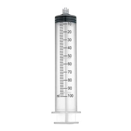 1PCS 100ML Reusable Plastic Syringe with Measurement Hydroponics Plastic Nutrient Measuring Nutrient Syringe Tools Sampler