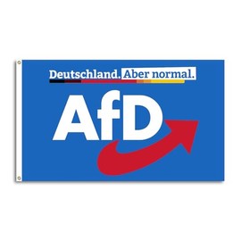 FlagShipper AFD Flag 150 x 90 cm Alternative for Germany AfD Party Fan Item Flag Logo Dark Blue Country Election European Election Bundestag Election for Garden Demonstration