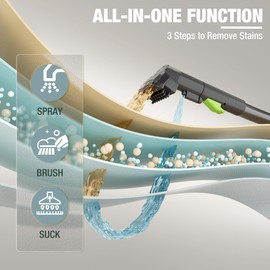 WORKPRO Portable Carpet Spot and Upholstery Cleaner, 13KPa Upholstery Cleaner with 54oz Water Tank & Versatile Tools, Spot Cleaner for Carpet, Upholstery, Rugs and Car