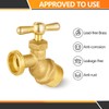5-Pack HeSun Brass No-Kink Hose Bibb Valve, 1/2" MIP Inlet