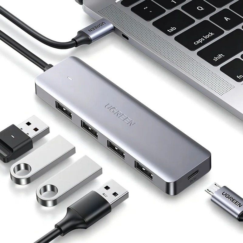 Hub Usb C Ugreen 4 En 1 Multipuerto 4 Puertos