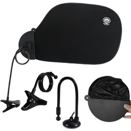 Adjustable Office Cubicle Desk Shade: Professional Adjustable Working Office Cubicle Accessories- Plastic Rectangular Desk Accessory with Black Shade for Privacy| Black