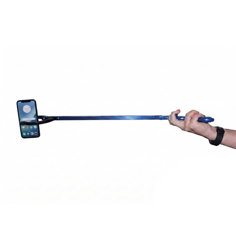 Blue Aluminum Reacher Grabber with Magnetic Tip