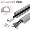 Cubierta de Cable de Suelo 6.6FT, Organizador Cables Autoadhesivo Silicona,