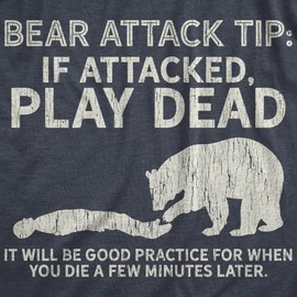 Womens Bear Attack Tip T Shirt Funny Camping Hiking Outdoor Adventure Sarcastic Tee Funny T Shirts Animal Tops for Women Cool Camping Top Women's Novelty Navy S