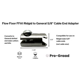 Auger Adapter FFA1 - Compatible With Rigid to General Drain Cleaner, Converts K40 K50 K375 K380 K400 K3800 5/8" Cable End (Not Cable Size) to fit General Slotted End Cable Drain Cleaners