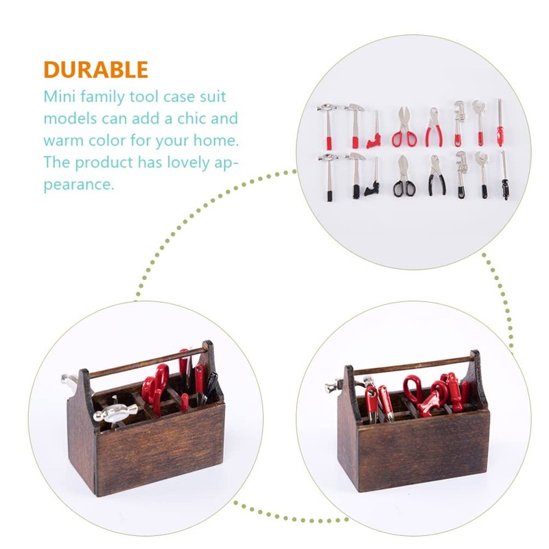 Zerodeko 1 Set Mini Tool Box Doll House Toolbox Mini