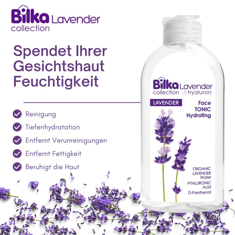 Bilka Collection Lavender & Hyaluronic Moisturising Face Toner 200ml
