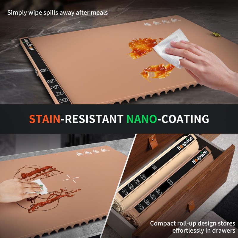 Heapsion Food Warming Mat, Electric Plate with 6 Level Temp