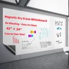 Magnetic Dry Erase Whiteboard 42"x24"- Self-Adhesive Flexible Wall Board Kit