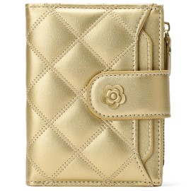 RNIEGA Small Wallets for Women Leather Bifold Wallet Women RFID Blocking Purse Credit Card Holder with 15 Card Slots and ID Window Coin Pocket