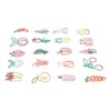 100PCS Set Marking Document Organizing Clip Multiple Cute Shapes Metal