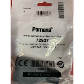 Pomona 72937 Bnc Adapter, Bnc Male To Banana Jacks