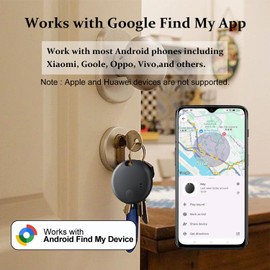 Bluetooth Tracker for Android Phones,Item Locator for Android,Smart Tracking Tag Work with Google's Find My Device App(Only Android),Keys Finder and Item Locator for Keys,Wallet,Luggage(Back)