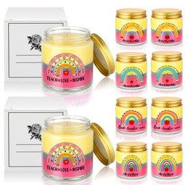 Conelist 10 Pcs Back to School Gift Bulk 3.5 oz Pencil Candles Bulk Teachers Gifts for Women Thank You Inspirational Candle for End of The Year