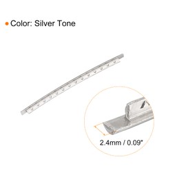 sourcing map Pack of 22 Electric Guitar Fret Wire Fingerboard 22 Fret 2.4 mm Silver Tone for Replacement