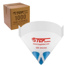 TCP Global - Case of 1000 - Paint Strainers with Ultra-Fine 125 Micron Filter Tips - Premium Pure Blue Ultra-Flow Blue Nylon Mesh - Cone Paint Filter Screen - Finely Strain Auto, Car, House Paint