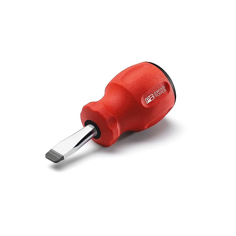 PB SWISS TOOLS ピービースイスツールズ スイスグリップ スタビーマイナスドライバー 刃先厚0.8X刃先幅5.5mm 全長80mm 8135.3-30