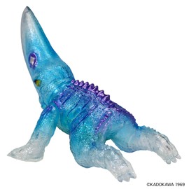 Middle Size Series Gamera [Vol. 2] Giron (1969) Clear Blue Ver., Approx. 5.1 inches (130 mm), PVC Pre-painted Finished Vinyl Figure