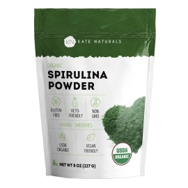 Unbranded Kate Naturals Organic Spirulina Powder for Immune Support and Antioxidants. Nutr