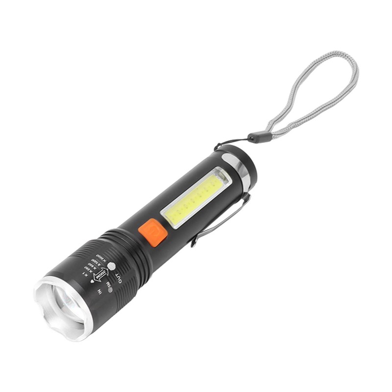 P50 LED Flashlight USB Rechargeable LED Flashlight Super Bright COB